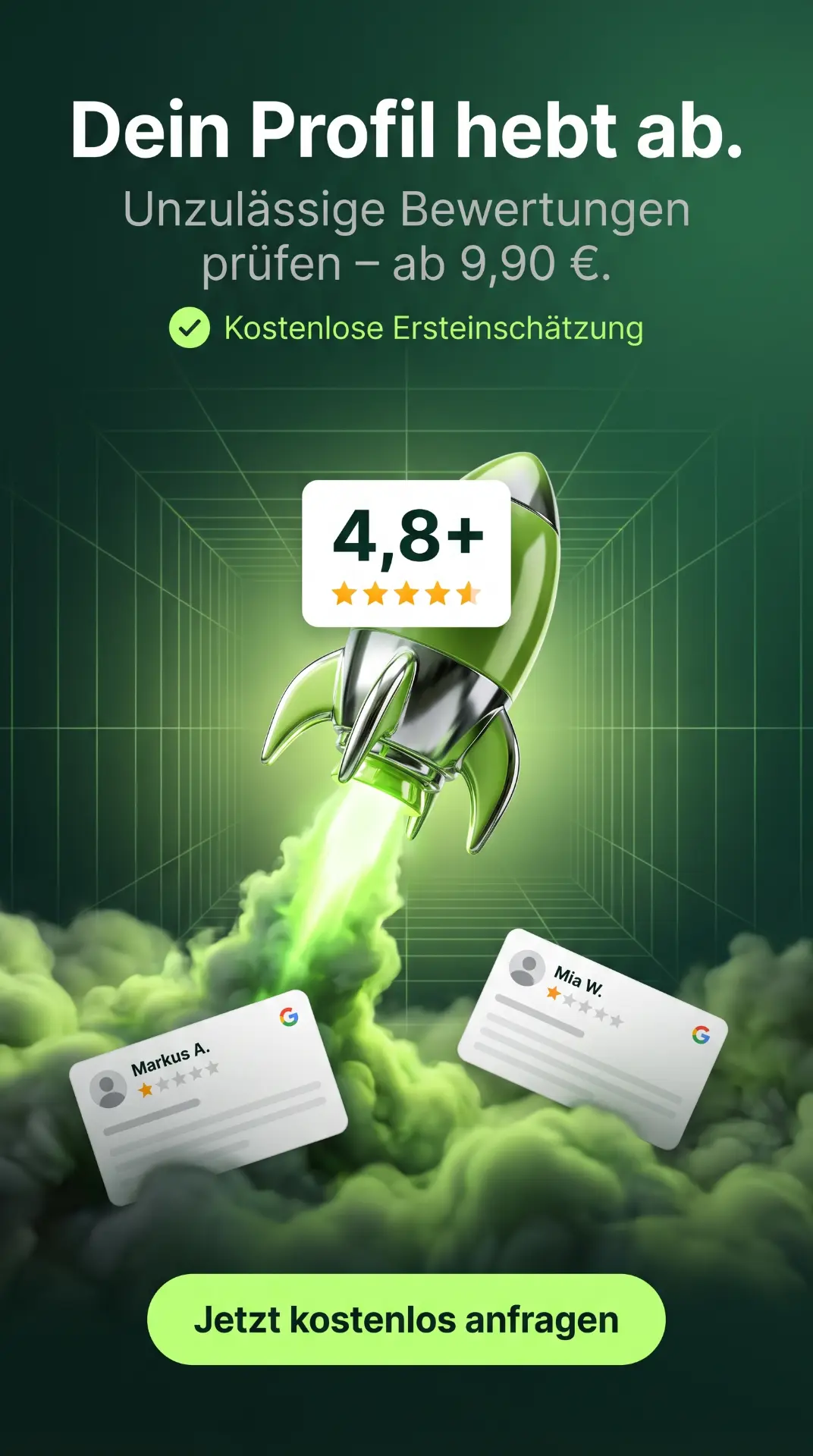 Werbeanzeige: Dein Profil hebt ab